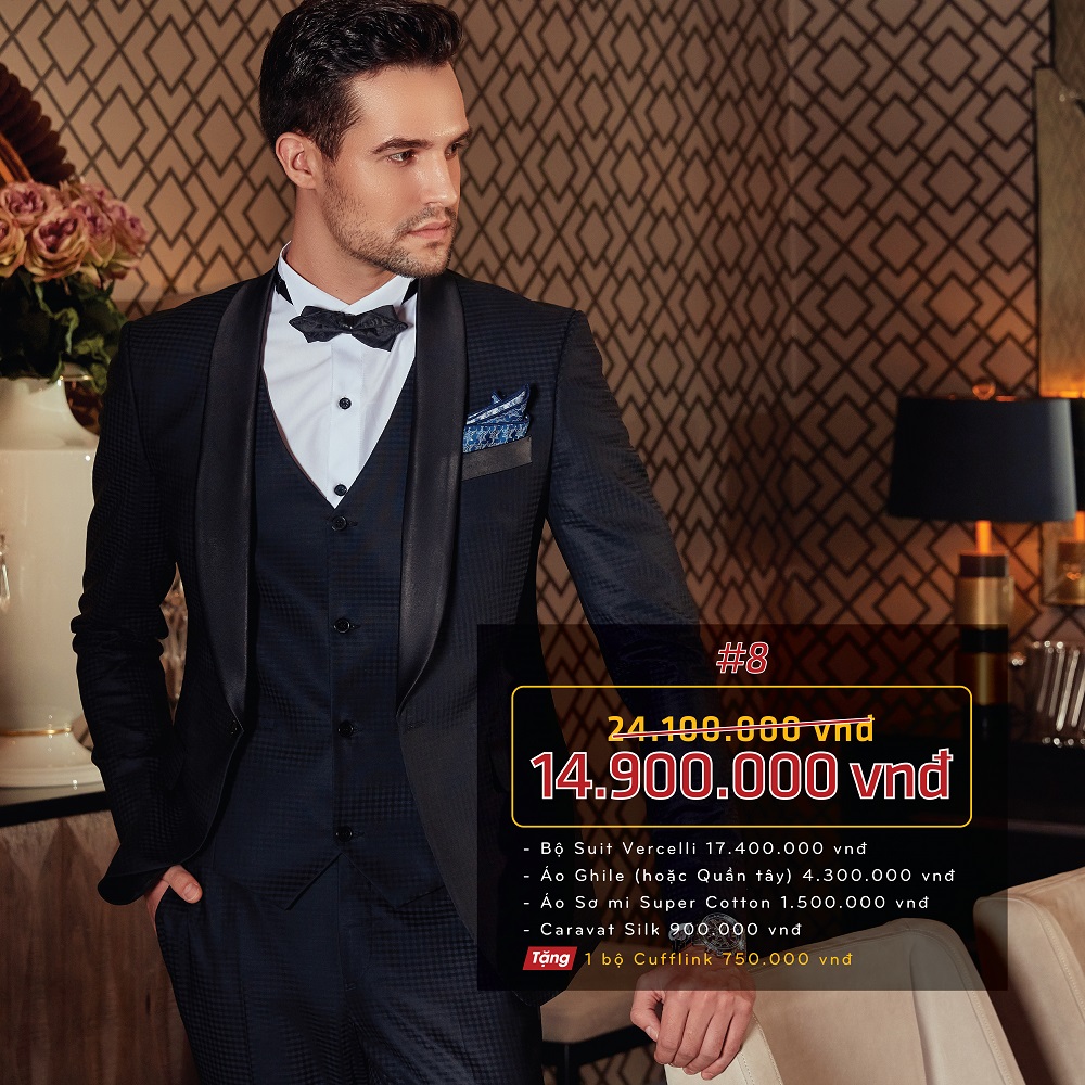 Combo 8: Bộ Suit Vercelli Cao Cấp